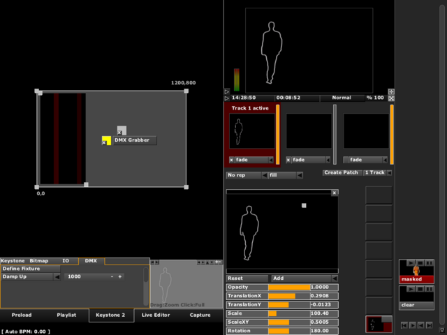 Setup Keystone: DMX Grabber
